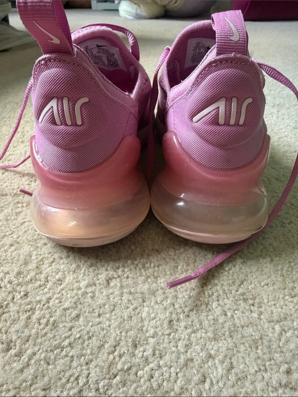 Nike Air270 kids Pink Athletic Sneakers